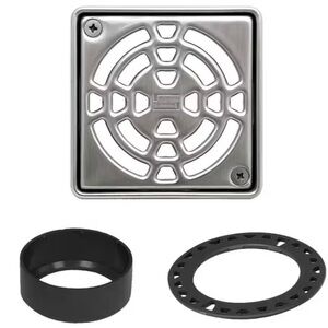 Schluter Kerdi-Drain Shower Grate Kit Bonding Flange Stainless Steel KD4GRKE